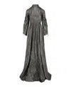 Bottega Veneta Grommet Detailed Maxi Dress In Gray