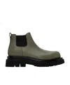 Bottega Veneta Grooved Chelsea Boots In Green