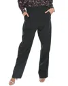 Bottega Veneta Gros-grain Wool Tailored Pants With Single Pleat In Green