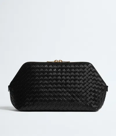 Bottega Veneta Large Cosmetic Pouch In Black