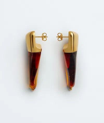 Bottega Veneta Large Prisma Earrings In Pink