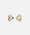 Bottega Veneta H Beam Earrings In Gold
