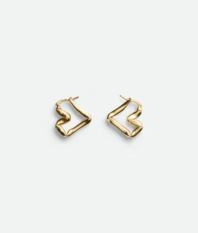 Bottega Veneta H Beam Earrings In Gold
