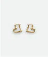 Bottega Veneta H Beam Earrings In Gold