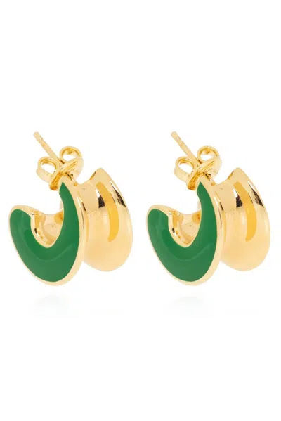 Bottega Veneta H Beam Small Earrings In Green