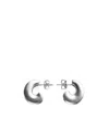 Bottega Veneta Small H Beam Earrings In Silver