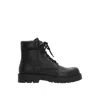 Bottega Veneta Black Grained Calf Leather Haddock Lace Up Ankle Boots