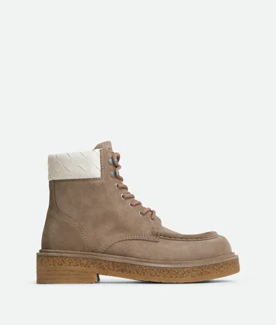 BOTTEGA VENETA BOTTINE À LACETS HADDOCK