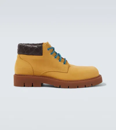 Bottega Veneta Haddock Leather Lace-up Boots In Multi