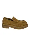 Bottega Veneta Haddock Intrecciato Suede Loafers In Beige