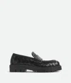 Bottega Veneta Haddock Intrecciato Leather Loafers In Black