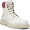 Bottega Veneta Haddock Lace-up Ankle Boot In 8059 White/deep Red