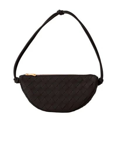 Bottega Veneta Half Moon Shoulder Bag In Black