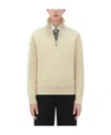 Bottega Veneta Wool Half-zip Sweater In Yellow