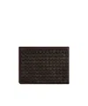 Bottega Veneta Half Zipper Wallet In Black