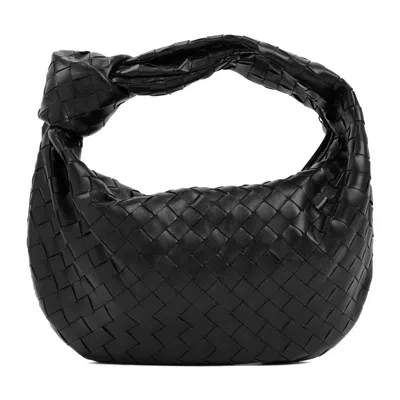 Bottega Veneta Navy Teen Jodie Bag In Buff