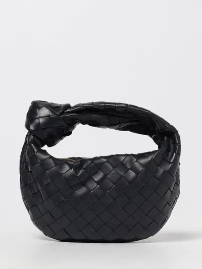 Bottega Veneta Women Mini Jodie Leather Handbag With Intrecciato Motif In Black