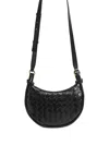 Bottega Veneta Small Gemelli Intrecciato Leather Crossbody Bag In Negro