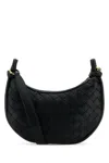 Bottega Veneta Black Leather Gemelli Messenger Bag In Blackmbrass