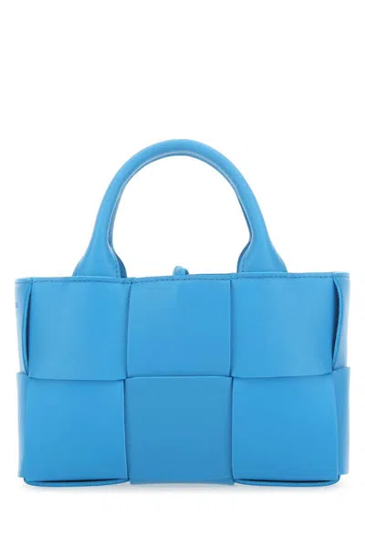 Bottega Veneta Candy Arco Leather Tote Bag In Blue