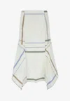 Bottega Veneta Exclusive Checked Cotton Midi Skirt In White