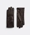 Bottega Veneta Intrecciato Leather Gloves In Brown