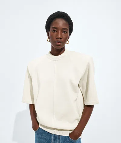 Bottega Veneta Wool Tailored Top In Neutral