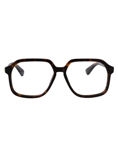 Bottega Veneta Havana Acetate Optical Glasses In White