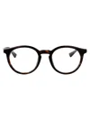 Bottega Veneta Havana-gold-transparent Metal Glasses In Brown