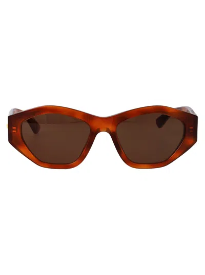 Bottega Veneta Havana-havana-brown Recycled Acetate Sunglasses