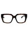 Bottega Veneta Havana-havana-transparent Recycled Acetate Glasses In Black