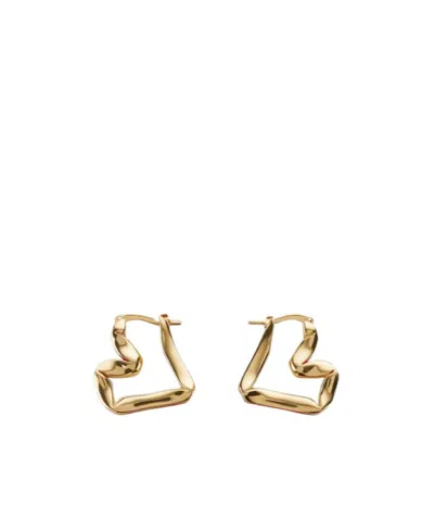 Bottega Veneta Heart-shaped Earrings In Yellow