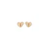 Bottega Veneta Heart-shaped Sterling Silver Earrings With Polished Finish In Gold