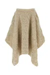 Bottega Veneta Wool Skirt With Asymmetric Hem And Textured Fabric