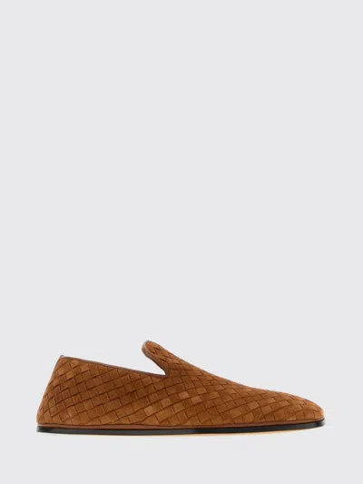 Bottega Veneta Caramel Suede Palazzo Loafers In Brown
