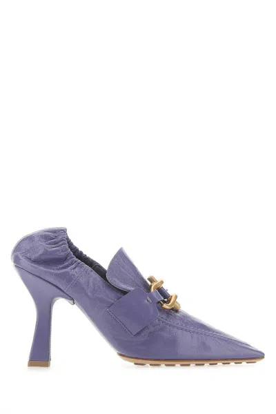 Bottega Veneta Women Lilac Nappa Leather Madame Pumps In Purple