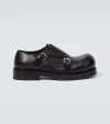 BOTTEGA VENETA HELIUM LEATHER MONK STRAP SHOES