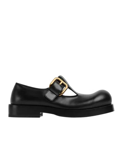 Bottega Veneta Helium Mary Jane Flats In Black