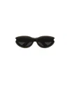 Bottega Veneta Hem Cat-eye Frame Sunglasses In Black