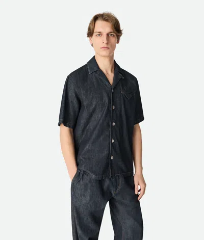 Bottega Veneta Hemd Aus Denim Mit Indigo-waschung In Purple