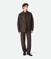 Bottega Veneta Intrecciato Leather And Suede Shirt