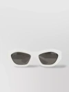 Bottega Veneta Hexagonal Oversized Sunglasses With Metal Arms In White