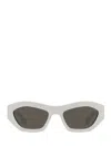Bottega Veneta Hexagonal Sunglasses In White