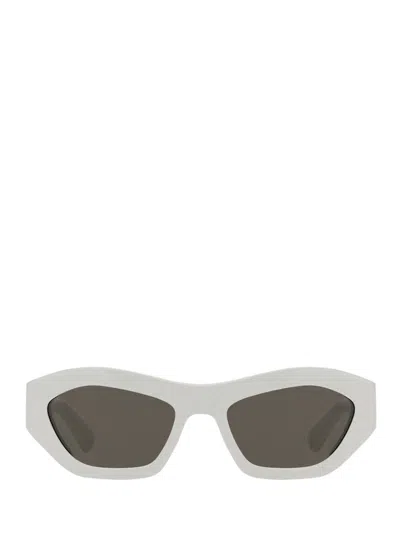 Bottega Veneta Hexagonal Sunglasses In White