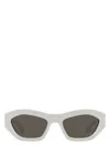 Bottega Veneta Hexagonal Sunglasses In White