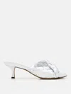 Bottega Veneta Silver Slip On Heels In Silber