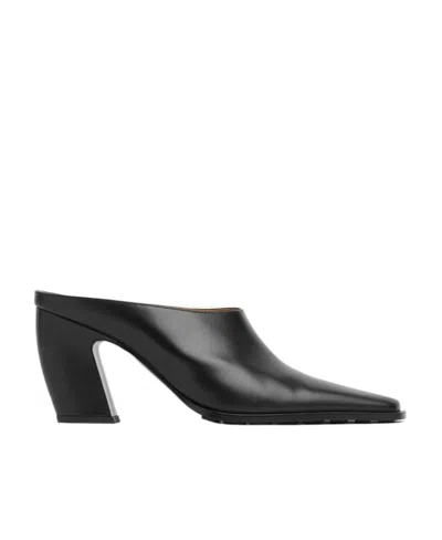 Bottega Veneta High-heeled Muller Shoes In Black