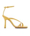 Bottega Veneta Yellow Stretch Heeled Sandals In Yellow