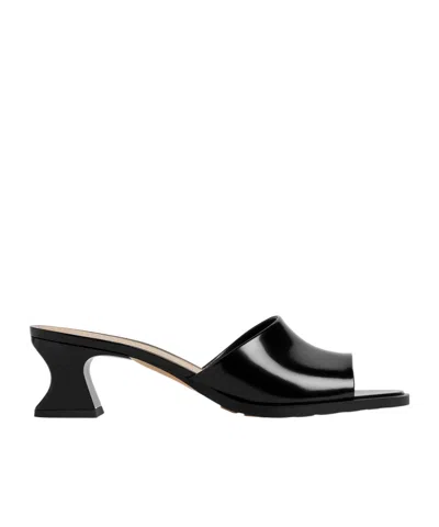 Bottega Veneta High-heeled Slippers In Black