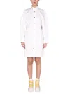 Bottega Veneta High Neck Dress In White